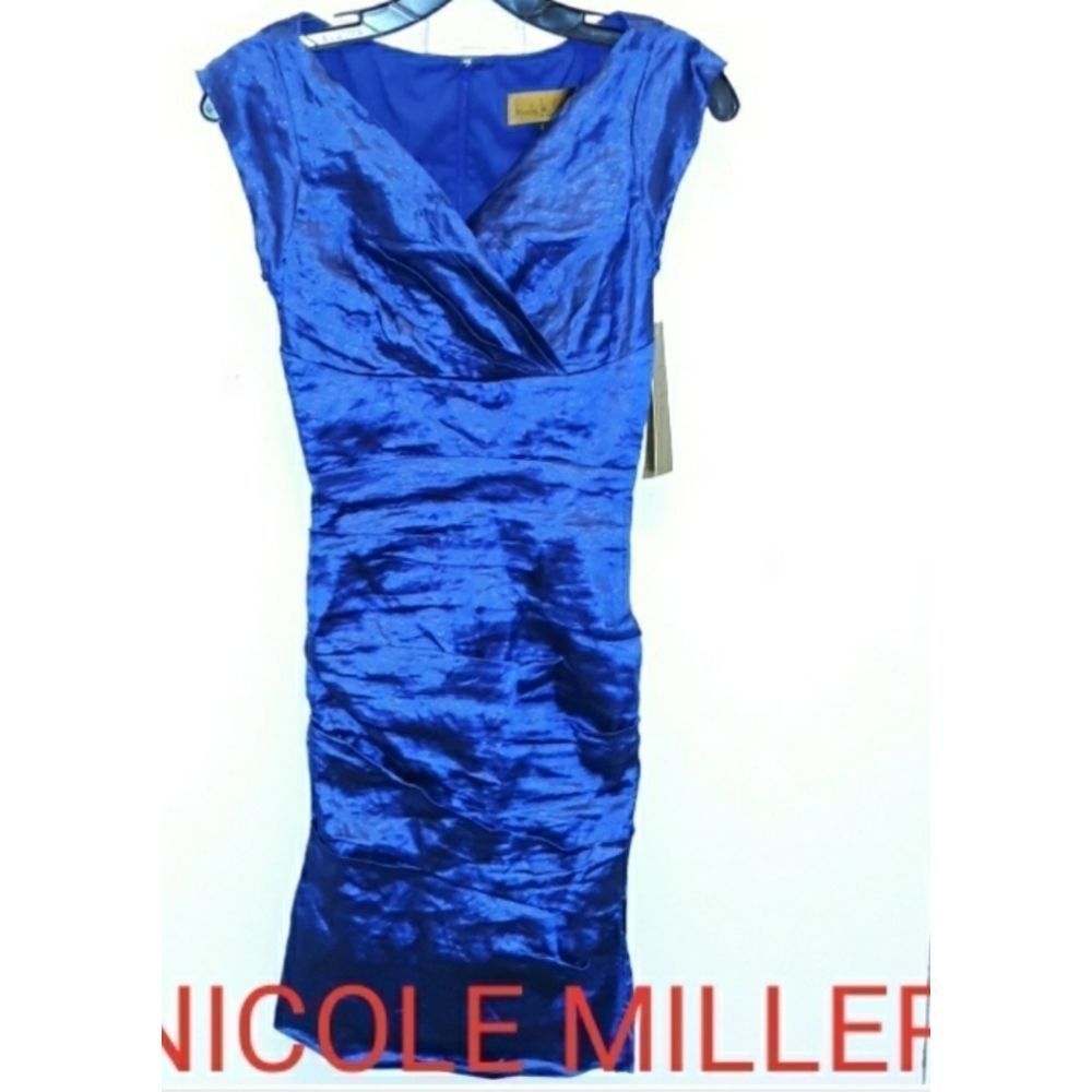 NICOLE MILLER MEL BLUE ROUGE DRESS